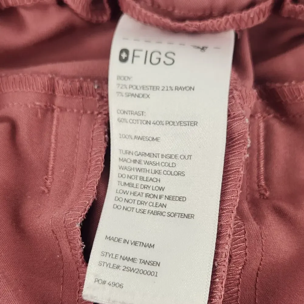 Figs Technical Collection Tansen Jogger Mens 3XL Mauve Medical Scrub Pants